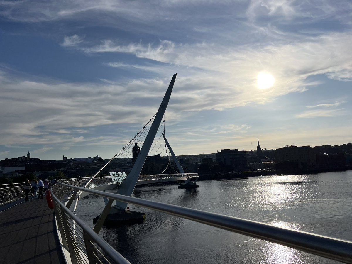 epmurphymn's tweet image. Home from a study trip with @NCSLorg & colleagues from America & Ireland. People expressed grief and outrage over horrific political violence.
They honored Melissa & Mark Hortman and John & Yvette with personal stories. This loss is profound.
📸: Peace Bridge, Derry, N Ireland