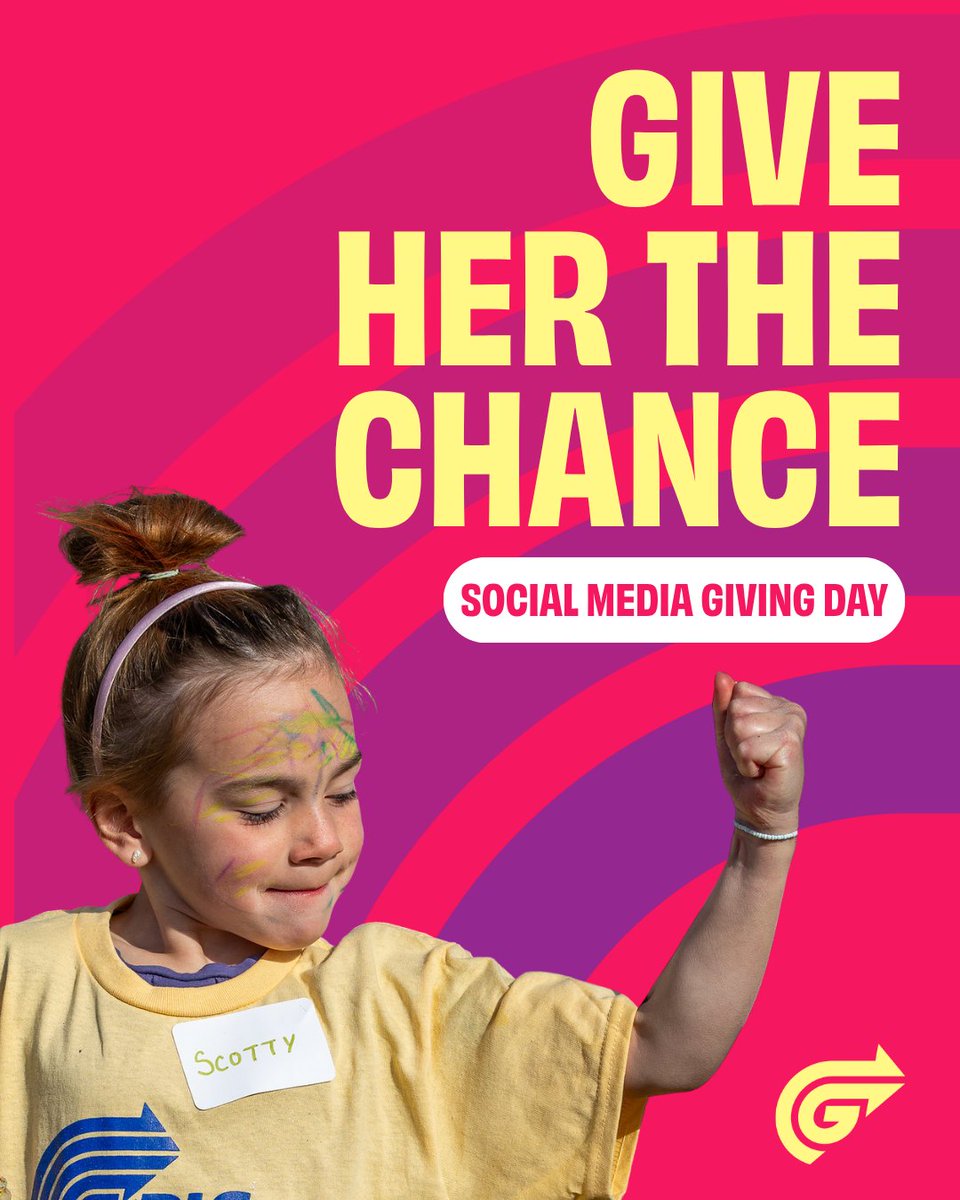 girlsforwardca's tweet image. ✨ Give Her the Chance ✨

Today is Social Media Giving Day! Just $10 can help a girl run, play, and shine in sport.

Give her the chance → l8r.it/88kx

#SocialMediaGivingDay #GirlsForward