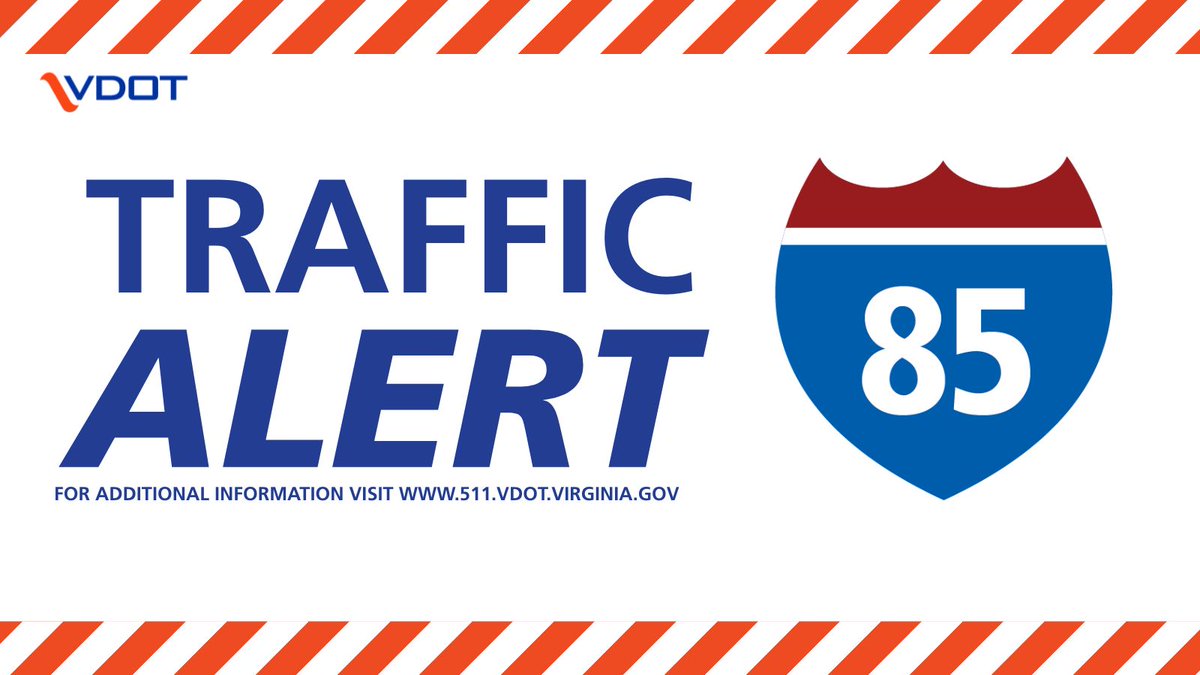 All NB &amp; SB travel lanes of I-85 are closed near Rte. 58 (MM 13) in <a href="/MeckCounty/">Mecklenburg County</a> due to flooding.

Motorists should seek alternate routes.