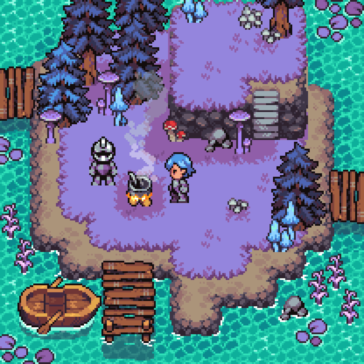 Sofimei_JMJ's tweet photo. Testing out more biomes!🍄 Characters are a work in progress~

#pixelart #ドット絵 https://t.co/nQB41A7q3n