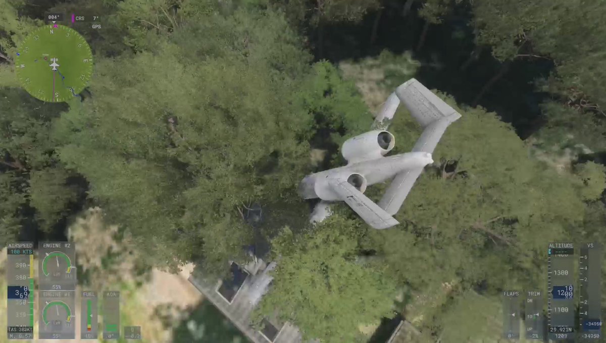 WilsonTheBal's tweet photo. I just dive bombed my buddies house in #microsoftflightsimulator 🤣🤣 https://t.co/6iPbwr4n7M