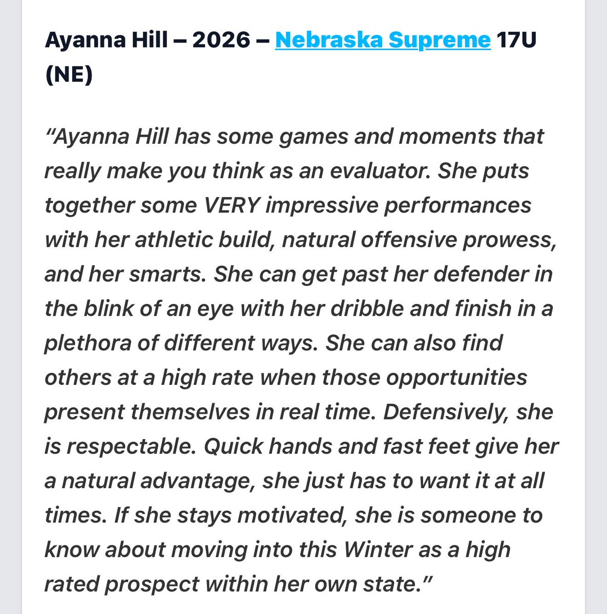 Omaha North Girls BB (@ops_vikingsgbb) on Twitter photo Coaches donβt sleep on her. She is a great kid with a bright future. Keep working hard <a href="/spalsh_Ayanna20/">Ayanna Hill</a> Coaches donβt sleep on her. She is a great kid with a bright future. Keep working hard <a href="/spalsh_Ayanna20/">Ayanna Hill</a>