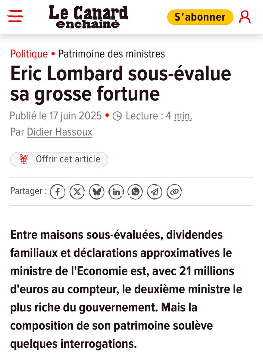 Et ça vient donner des leçons d’austérité et d’efforts