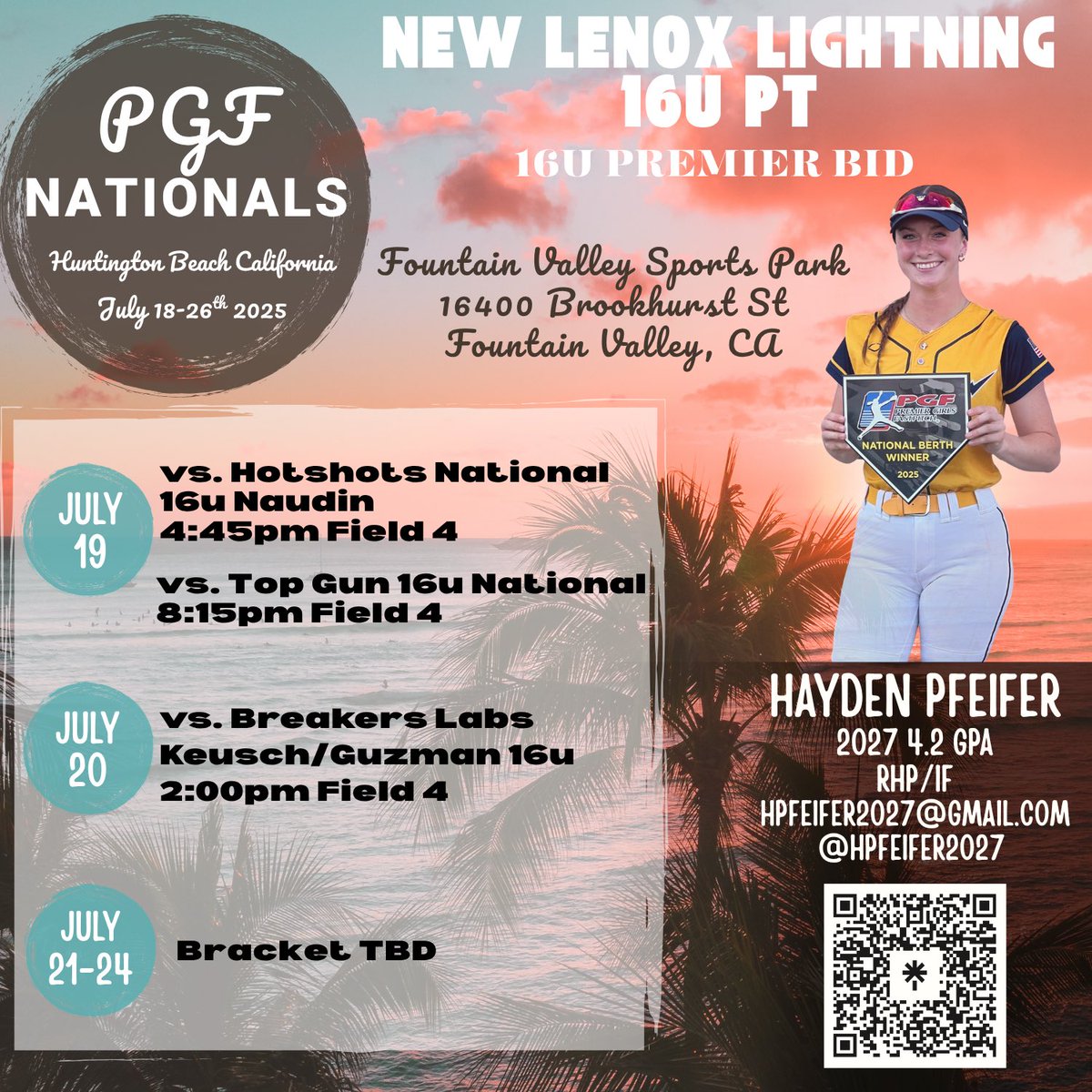 Hayden Pfeifer (@hpfeifer2027) on Twitter photo Come watch <a href="/LenoxPt/">New Lenox Lightning 16U PT</a> in California at PGF Nationals. We will be facing the best of the best in the Premier division, hope to see you all there!!
<a href="/NLL18UGold/">New Lenox Lightning 18U Gold</a> <a href="/btholl/">Bonnie Tholl</a> <a href="/dzym6/">Danielle Zymkowitz</a>
<a href="/BadgerHealy/">BadgerCoachHealy</a> <a href="/LUCCoachAbbott/">Alicia Abbott</a> <a href="/CoachBrundage/">Jennifer Brundage, OLY</a> <a href="/Jen_Daro/">Jen Daro</a> <a href="/MorganNewport18/">Morgan Gerak</a> <a href="/CoachGill_MSU/">Ashley Gilland</a>
<a href="/katedrohan/">Kate Drohan</a> Come watch <a href="/LenoxPt/">New Lenox Lightning 16U PT</a> in California at PGF Nationals. We will be facing the best of the best in the Premier division, hope to see you all there!!
<a href="/NLL18UGold/">New Lenox Lightning 18U Gold</a> <a href="/btholl/">Bonnie Tholl</a> <a href="/dzym6/">Danielle Zymkowitz</a>
<a href="/BadgerHealy/">BadgerCoachHealy</a> <a href="/LUCCoachAbbott/">Alicia Abbott</a> <a href="/CoachBrundage/">Jennifer Brundage, OLY</a> <a href="/Jen_Daro/">Jen Daro</a> <a href="/MorganNewport18/">Morgan Gerak</a> <a href="/CoachGill_MSU/">Ashley Gilland</a>
<a href="/katedrohan/">Kate Drohan</a>