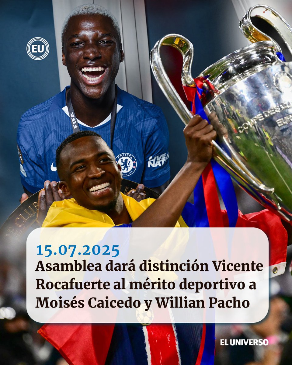 eluniversocom's tweet photo. #MoisésCaicedo #WillianPacho | Las #condecoraciones se entregarán en un plazo de 30 días. https://t.co/wOqHYnHWYS https://t.co/AczAxWi92v