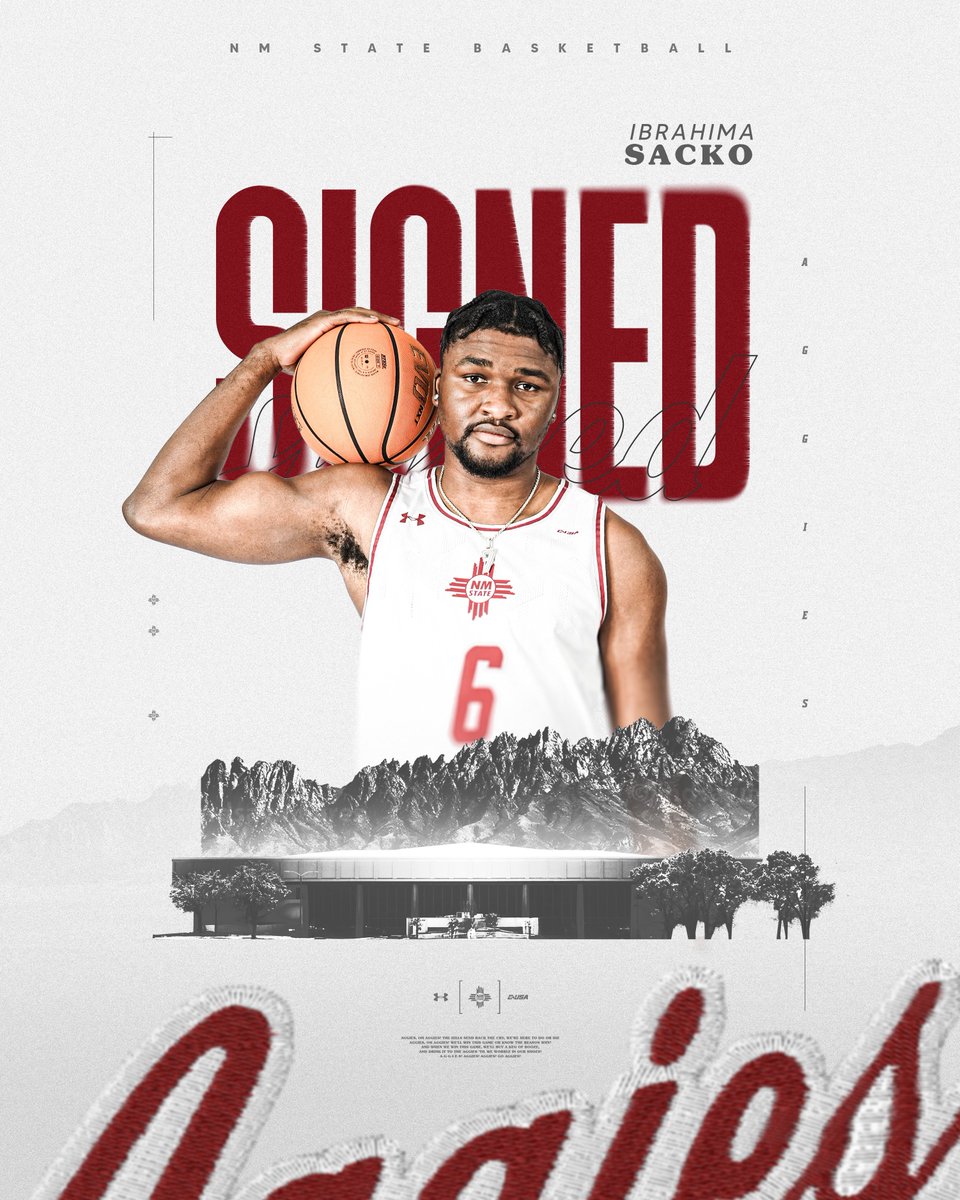 NMStateMBB's tweet image. It’s official, welcome to the family Ibrahima Sacko! 🤠
𝐑𝐄𝐋𝐄𝐀𝐒𝐄 » bit.ly/467Idja
#AggieUp