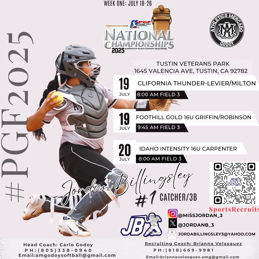 JordanB_3's tweet image. 📍Week 1 PGF 2025 📍 Lets Gooo! 
#Catcher/3B @amgodoysoftball 
@PGFnetwork 
@BoostSoftball @LegacyLegendsS1 @CoastRecruits @TAProfileAPP @PrepSoftball @SBRRetweets 
@tc_collegecoach @ncsa @EliteSoftballR1 @triplecrownspts 
@NCSA_Softball @coachbri_amg