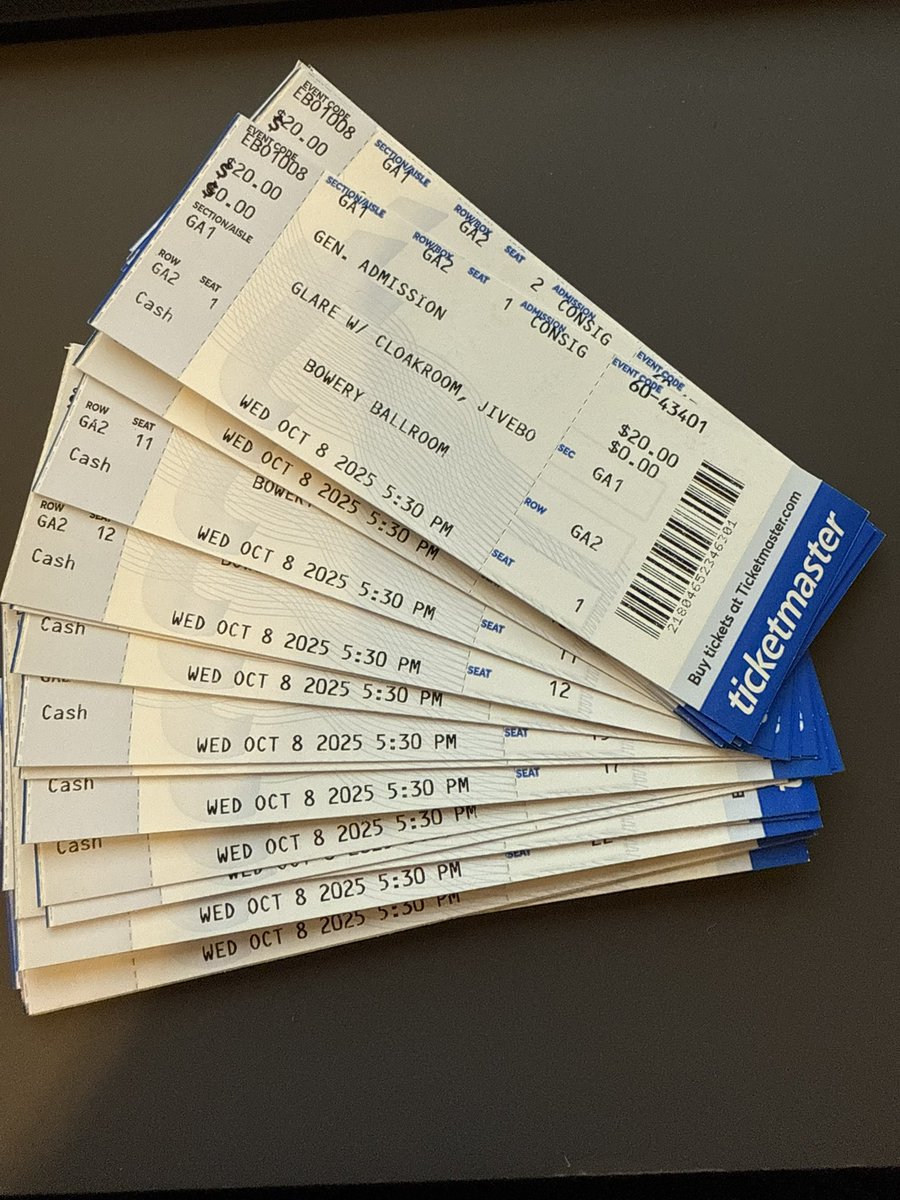glaretx's tweet image. NYC - Rough Trade in store tomorrow.
Come say hi!
We’ll also have fee-free tickets for our Bowery Ballroom show for sale.