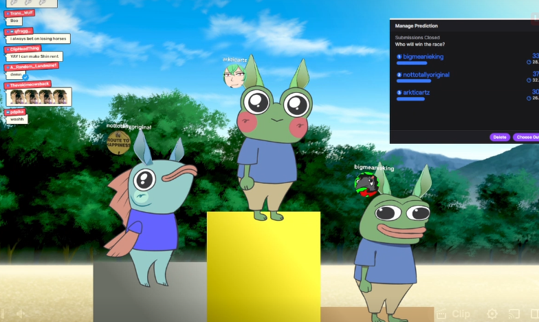 ArkticArtz's tweet image. I won a horse race on @shindags stream the other day. I wanted to share my glory. It was my proudest moment. ✨