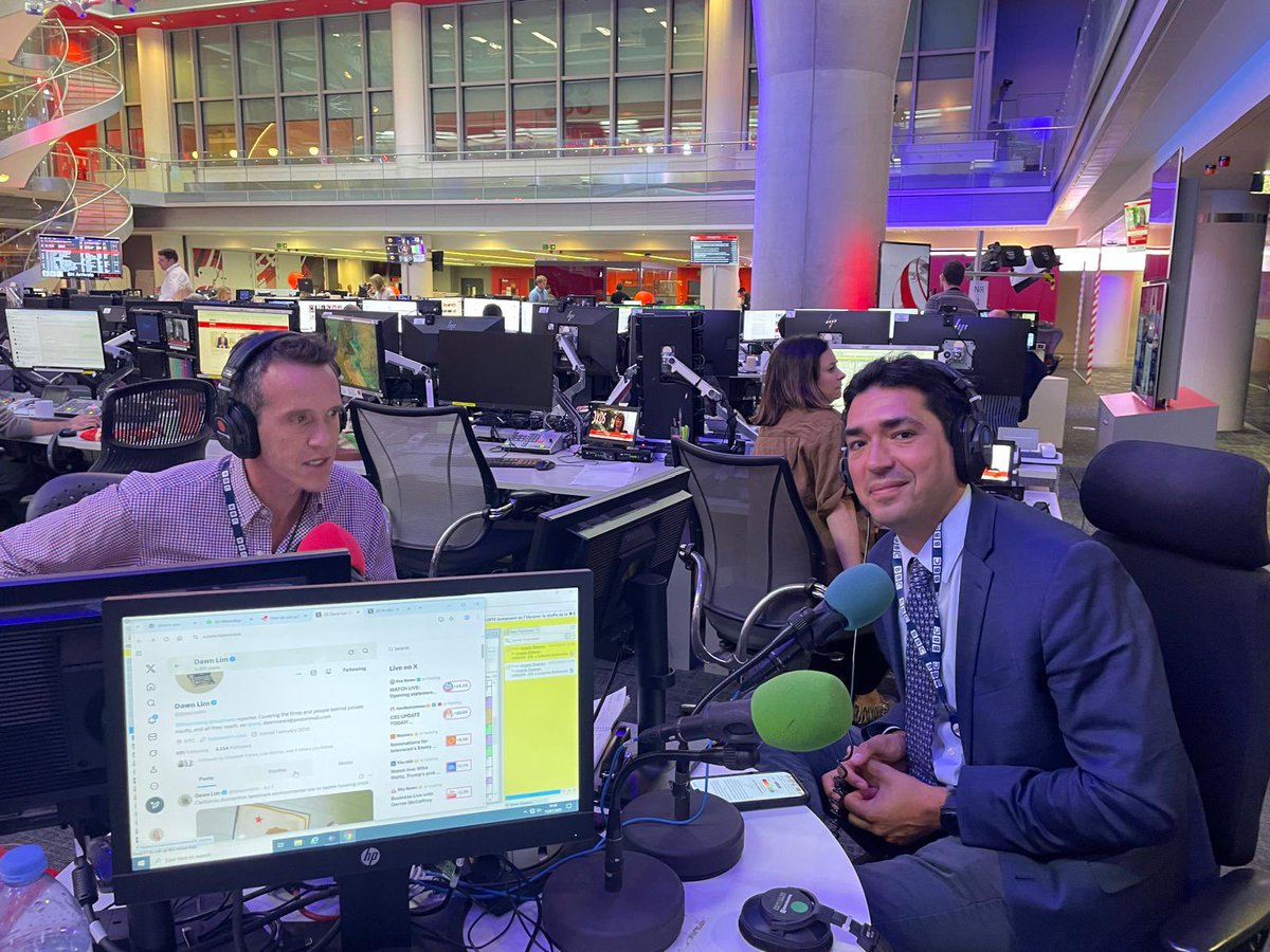 BernieDebusmann's tweet image. Pleasure to do @bbcworldservice OS in-person with @marklowen from Broadcasting House in London this week!