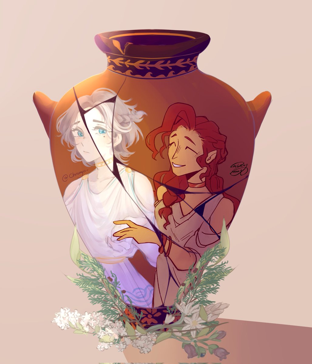 Chromyo_'s tweet image. 🌿 Orpheus and Eurydice 🌿
A collab made with @nixynax_ for an art event hehe 🫶
#GreekMythology