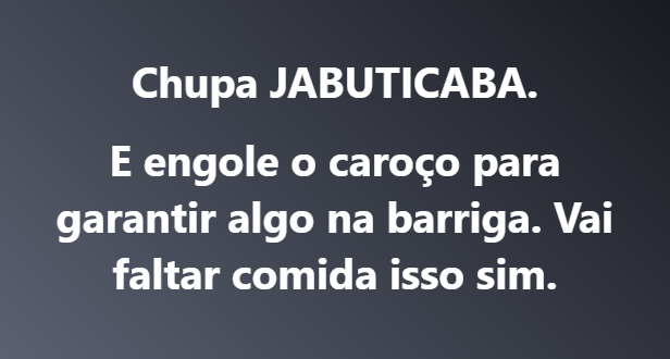 LeonardQ's tweet photo. Novo Bolsa alimentação. Vale caroço.  #Jabuticaba #ChupaBrasil https://t.co/oJFNVE6CnE