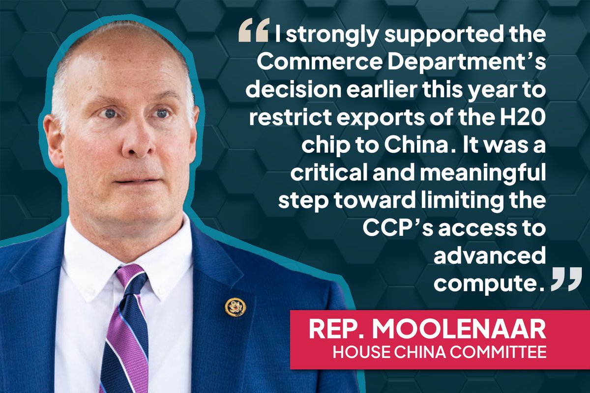americans4ri's tweet image. NEW: House CCP Committee Chair @RepMoolenaar speaks out against the decision to reopen H20 exports.
Politico has the story:
subscriber.politicopro.com/article/2025/0…
