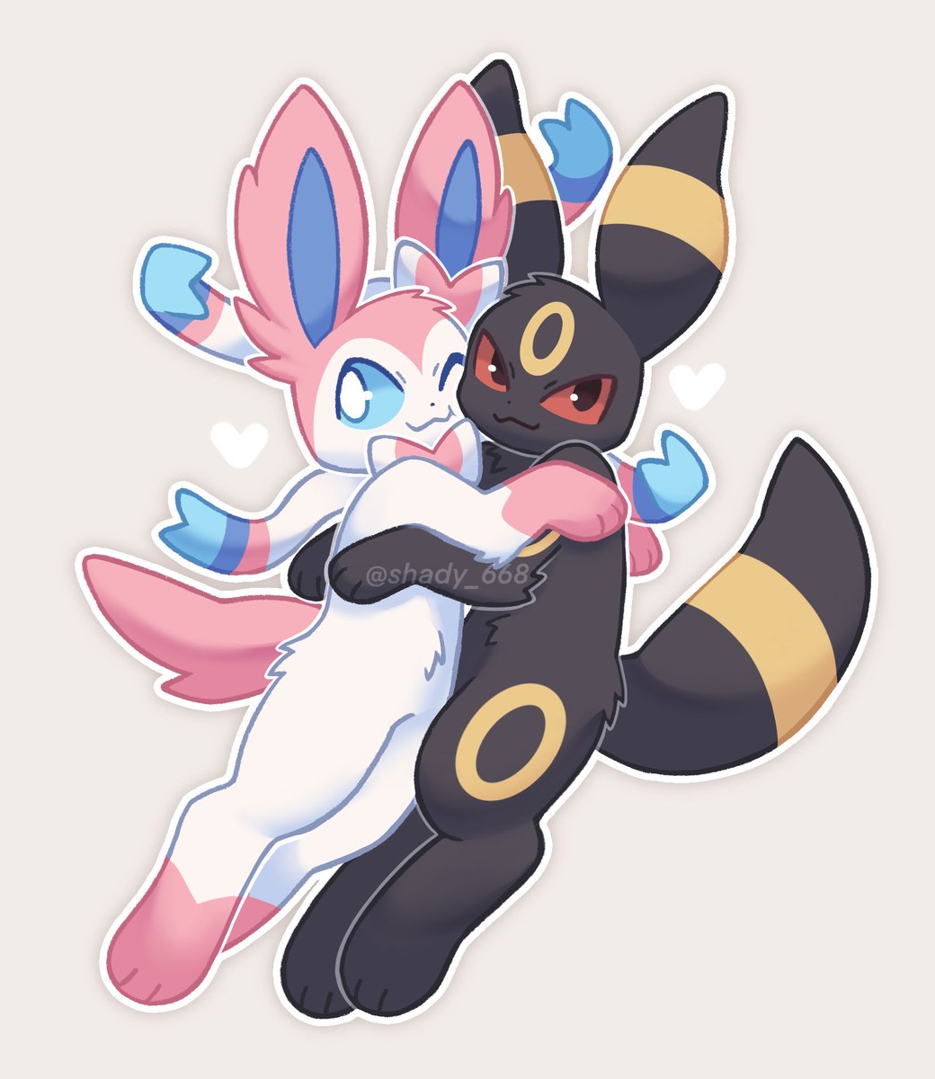sylveon and umbreon <3 gift for my bf!!

❤️ &amp; 🔁 appreciated!
#pokemonfanart #Eeveelutions #furryartwork