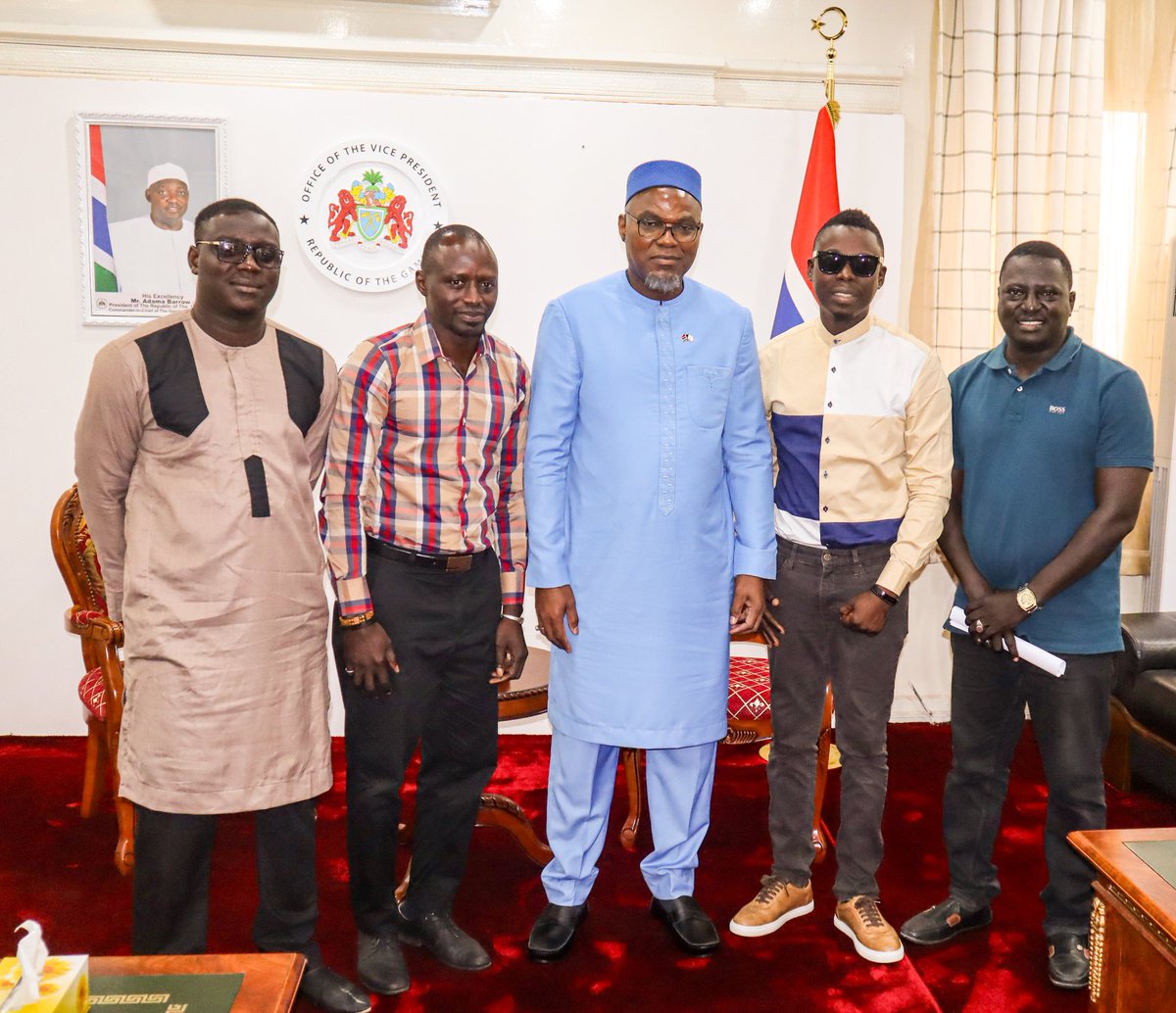 Courtesy Visits 
VP Mohammed B.S. Jallow today hosted Smile Nation Foundation &amp; UNICEF Rep. Ms. Nafisa Shafique in a high-level courtesy visit focused on child welfare, education &amp; youth empowerment. 🇬🇲

He reaffirmed gov’t support for initiatives that uplift young people.