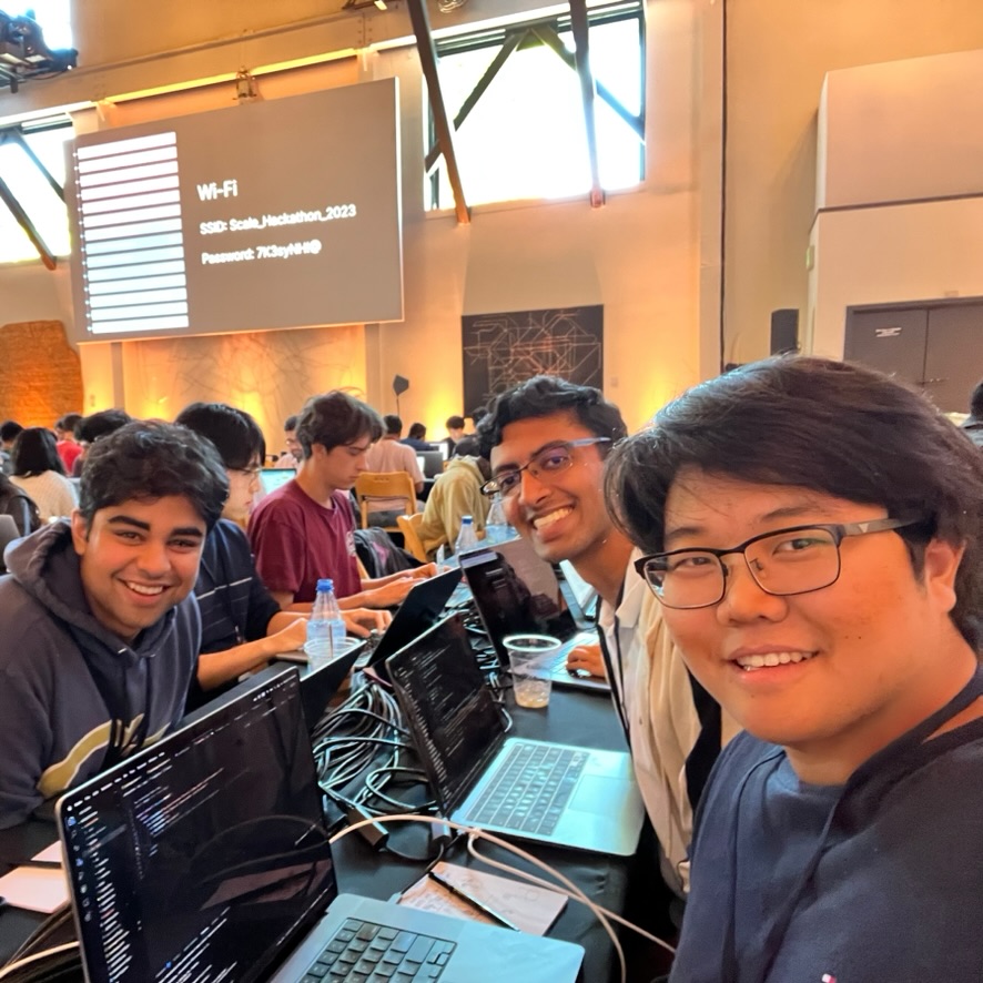 dakshgup's tweet image. this photo was taken exactly two years ago at the scale ai hackathon
this is where soohoon, vaishant, and i wrote the codebase indexing algorithm that would later become a key part of what makes greptile work
it was also that night after the hackathon that we applied to YC…