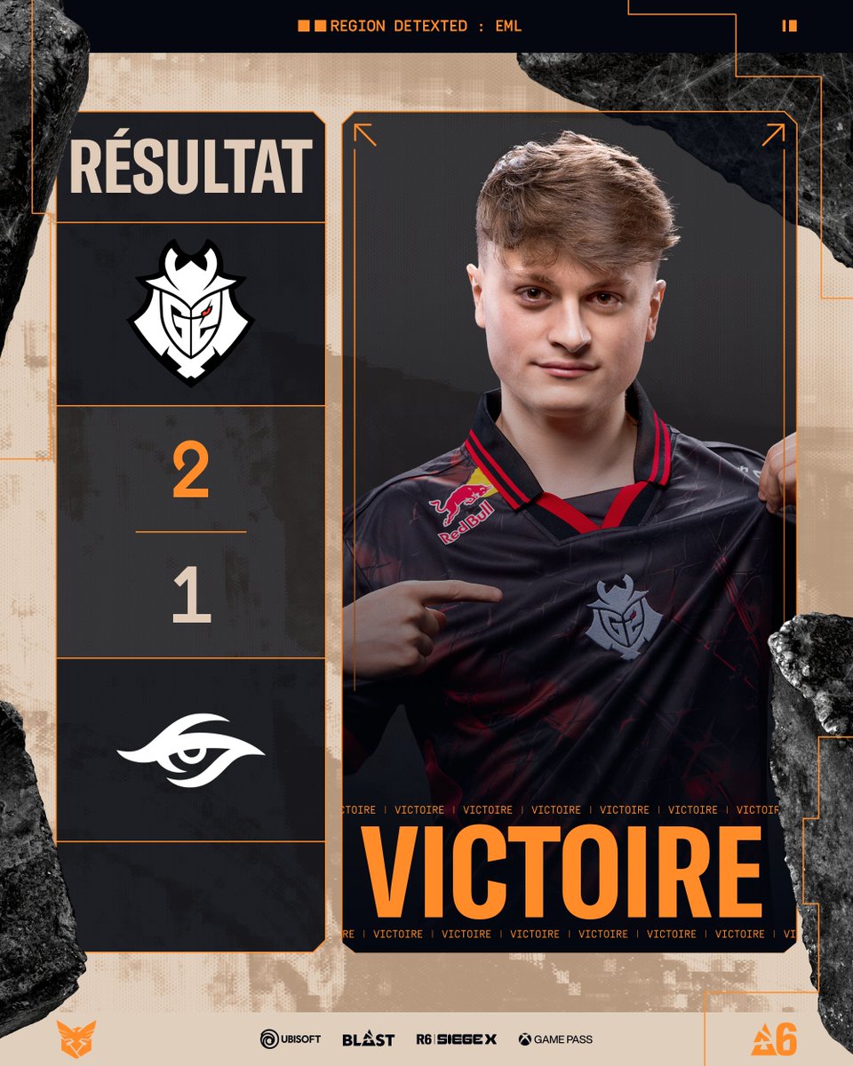 Rainbow Six Esports FR 🇫🇷🥖 (@r6esports_fr) on Twitter photo .<a href="/G2Rainbow6/">G2 Rainbow Six</a> qui a su garder le mental jusqu'à l'overtime de la troisième carte face à <a href="/teamsecret/">Team Secret</a> ! .<a href="/G2Rainbow6/">G2 Rainbow Six</a> qui a su garder le mental jusqu'à l'overtime de la troisième carte face à <a href="/teamsecret/">Team Secret</a> !