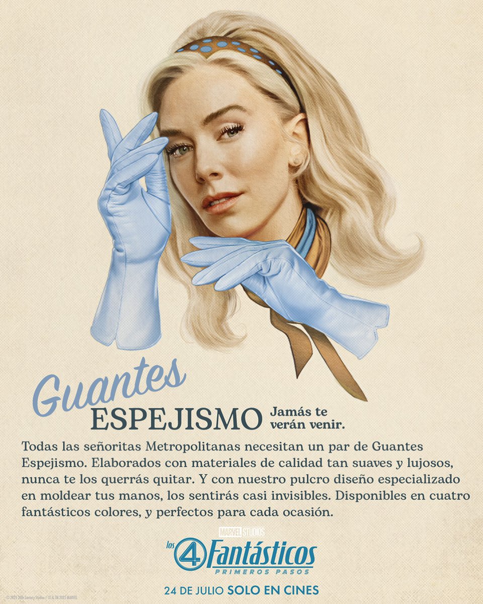 MarvelLATAM's tweet image. Presentando cuatro fantásticos productos para tus fantásticas necesidades ✨
No te pierdas #Los4Fantásticos: Primeros Pasos, el 24 de julio, solo en cines.