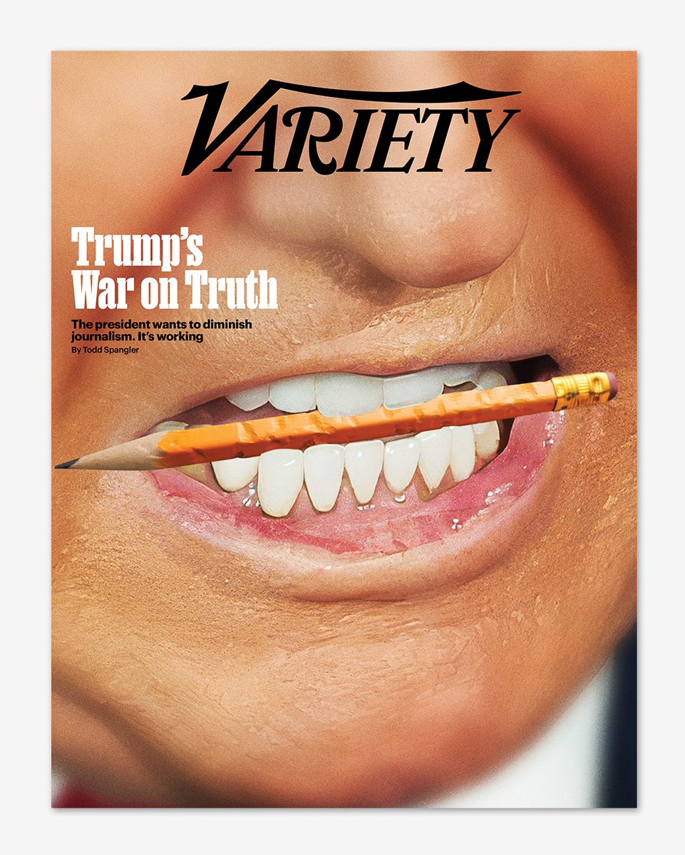 Variety's tweet image. This week's Variety cover story:
Defeat the Press: How Donald Trump’s Attacks on News Outlets Undermine the First Amendment
wp.me/pc8uak-1lG3Pg