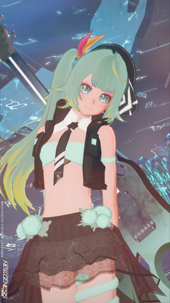 isana_PSO2_SS_w's tweet image. #メンテの日なのでssを貼る
ウェストヴェール、入手して良かったな、と。