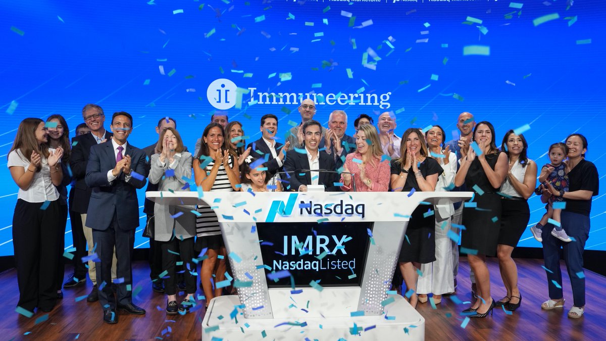 NasdaqExchange's tweet photo. 🧬 Helping cancer patients live longer and feel better.

🏥 @Immuneering is a clinical-stage oncology company developing medicines to help outpace cancer.

💜 Thank you for helping to rewrite futures, $IMRX! https://t.co/AooAkkZS9j