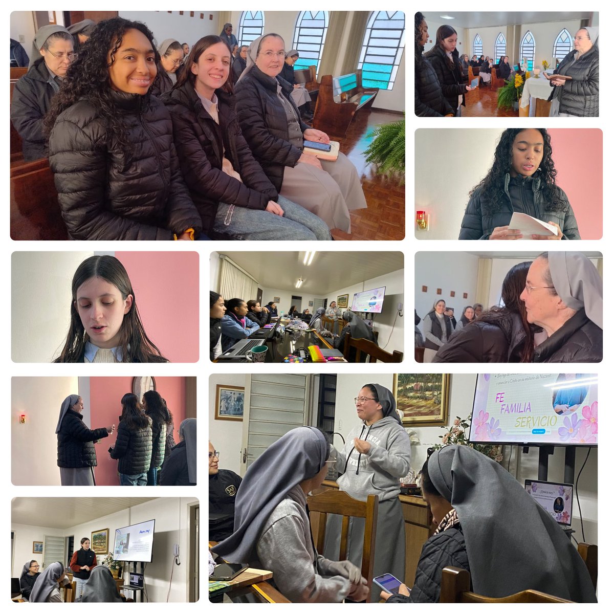 Grupo de jóvenes en formación y entrada de postulantes en Curitiba (Brasil) #NazaretFamilia