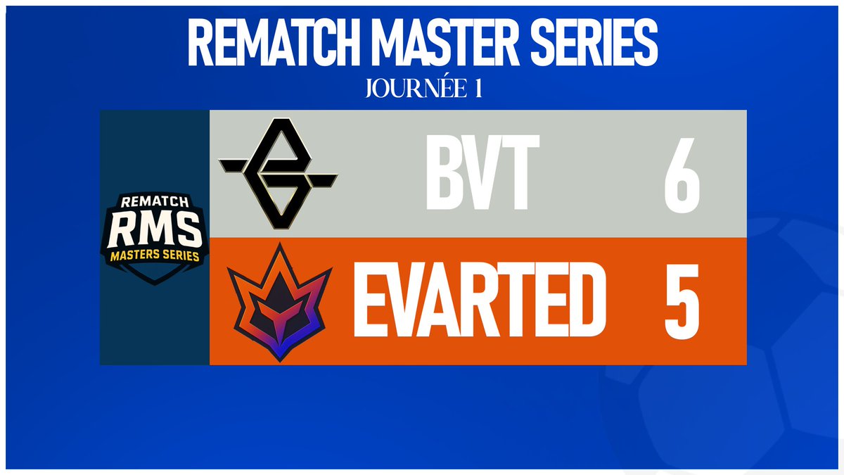 RMMasterSeries's tweet photo. Résultats de ce soir :

Victoire de BVT 6-5 contre Evarted
Golden Boys prend les 3 points contre Majin Shenron
Et Retsym conforte sa première place victoire face a LMF21 https://t.co/frhJEZqLaj