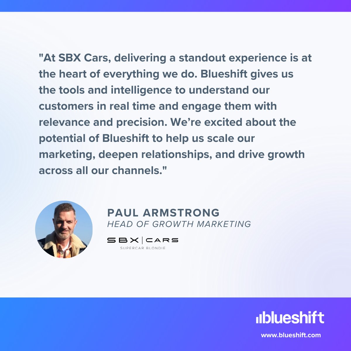 blueshiftlabs's tweet image. Excited to announce that @sbxcars, the digital marketplace by the @supercarblondie team, has selected Blueshift to power its next-generation customer engagement! 🚀
Together, we're using AI to help them connect with their massive community.
Learn more: okt.to/saby9F