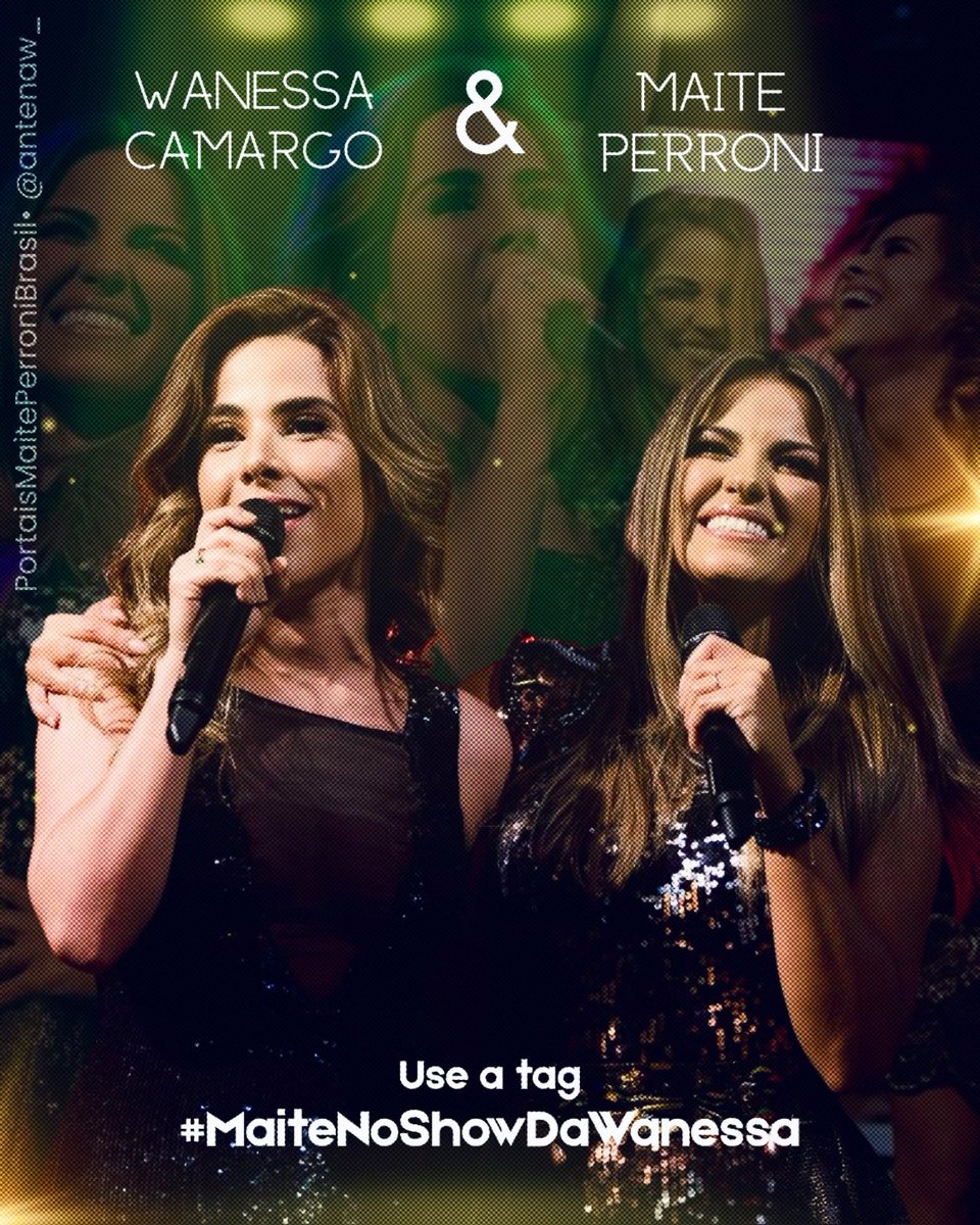 A <a href="/WanessaCamargo/">Wanessa Camargo</a> já participou de alguns shows da Maite, agora que tal o contrário?Estamos morrendo de saudades da Maite cantora, e esse show seria a chance perfeita. Vamos fazer barulho e pedir esse reencontro!
Amanhã as 18:00 use a tag: #MaiteNoShowDaWanessa 
Contamos com v6 ?