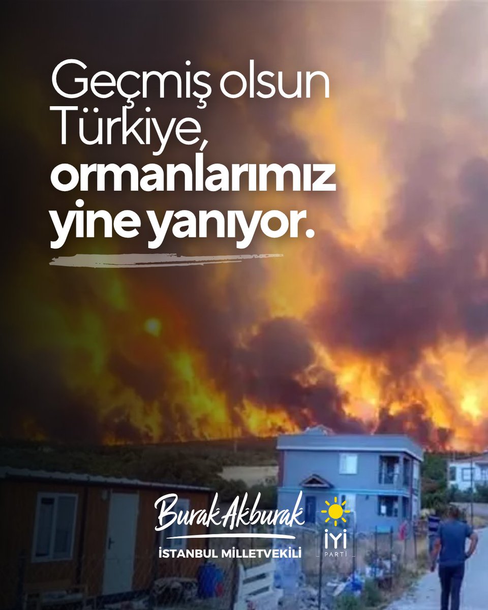 Geçen hafta İzmir, Antalya, Mersin, Hatay; şimdi de Kocaeli, Tekirdağ, Çanakkale...
Kül olan sadece ağaçlar değil; doğamız, binlerce canlının yuvası, hepimizin geleceği.
Bu ülke her yaz aynı felaketi yaşamak zorunda değil!
İhmallere yer bırakmayan bir hazırlık, etkin bir