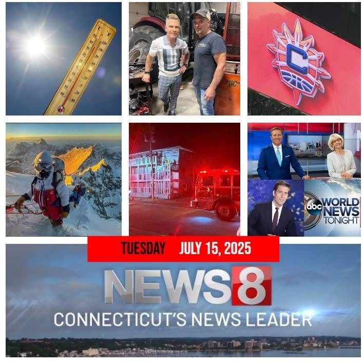 TONIGHT at  6 on WTNH News 8 the intense heat, but how long will it stay?  Also a scam you need to hear about, new developments to keep the CT  Sun in state, meet a girl who has scaled 7 summits and a  priest remembers the nursing home disaster in Hartford more than 20 years ago