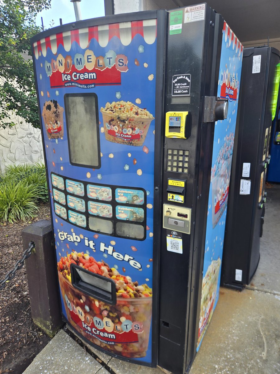 Dippin Dots vending machine at a Maryland rest stop.