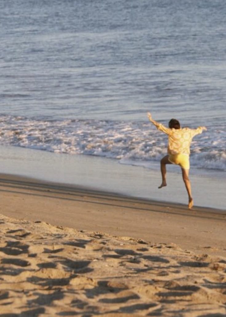 someone left their child unattended at the beach?