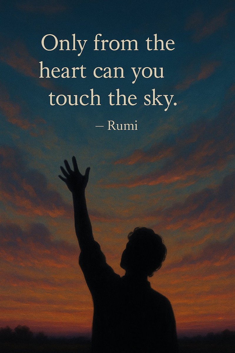 “Only from the heart can you touch the sky.”