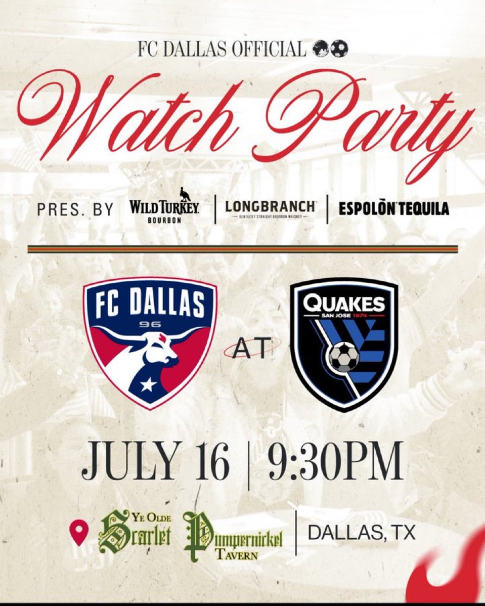 El Matador FCD (@elmatadorfcd) on Twitter photo A big watch party tomorrow night with our friends <a href="/DallasGuardians/">DBG • Dallas Beer Guardians</a> and @fcdallas
Join us for a few surprises tomorrow night! A big watch party tomorrow night with our friends <a href="/DallasGuardians/">DBG • Dallas Beer Guardians</a> and @fcdallas
Join us for a few surprises tomorrow night!