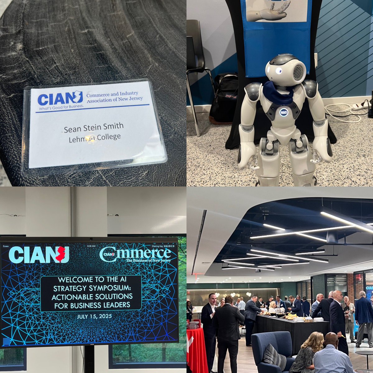 SeanSteinSmith's tweet image. Great time today at the @CommerceNJ #AI Strategy Symposium 🤖😎🤓