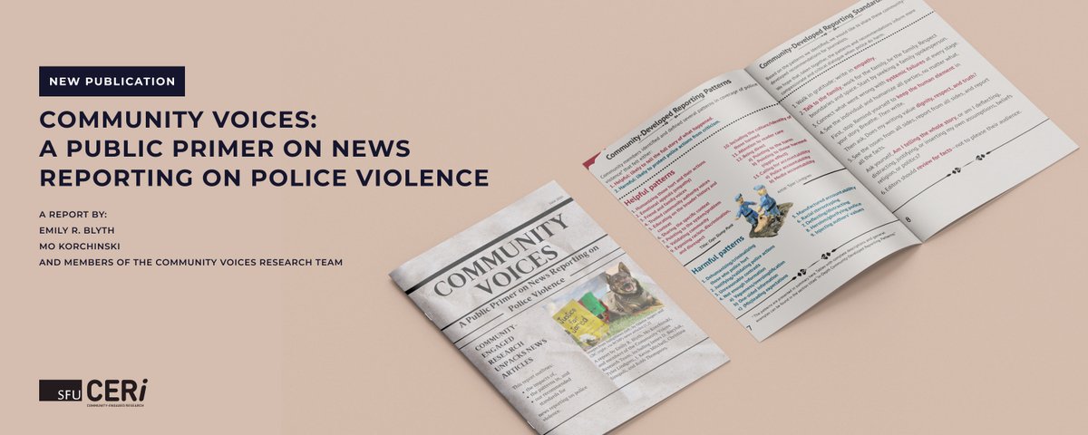 SFU_CERi's tweet image. Want to rethink how police violence is reported in the media? The new Community Voices report spotlights real stories from impacted communities and offers powerful guidance for ethical, heart-centered journalism. Shift the narrative—read the full report: sfu.ca/ceri/publicati…