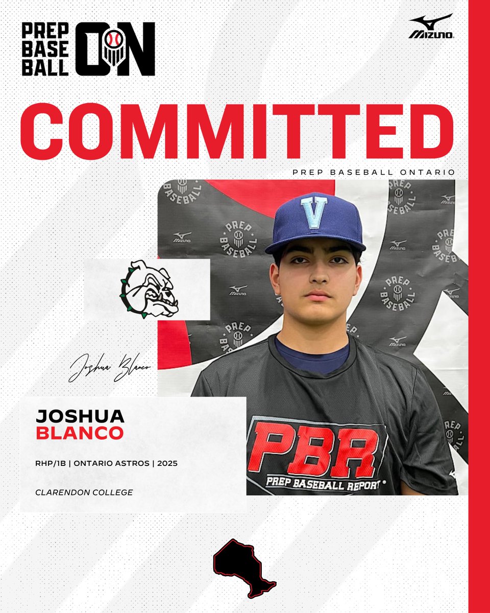 🚨𝐂𝐎𝐌𝐌𝐈𝐓𝐌𝐄𝐍𝐓 𝐀𝐋𝐄𝐑𝐓🚨

'25 RHP/1B Joshua Blanco (<a href="/TeamONBaseball/">Team Ontario Baseball Club</a>) announces his commitment to Clarendon College.

<a href="/JoshBlanco27/">Josh Blanco</a> | <a href="/ClarendonBB/">Clarendon Baseball</a>