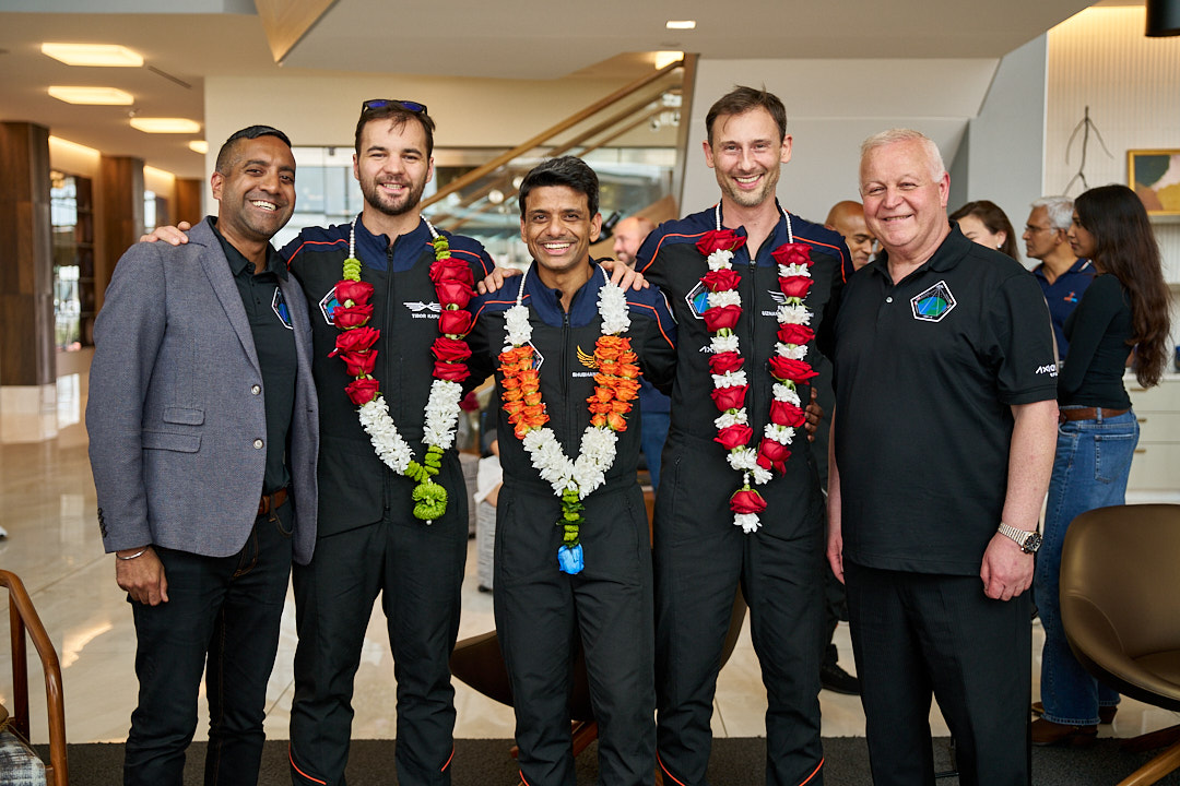 Axiom_Space's tweet image. Yesterday, Axiom Space leaders celebrated the arrival of #Ax4 back in Texas.