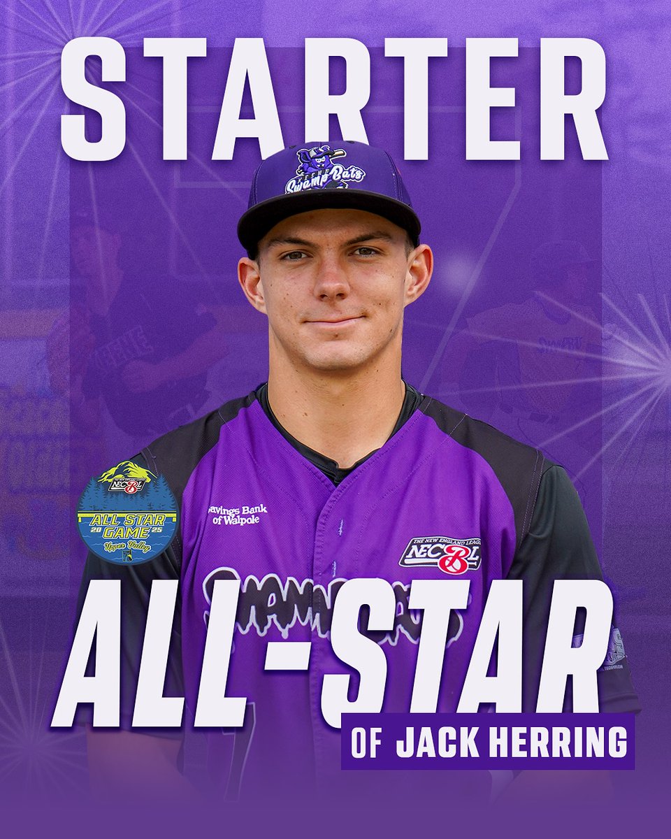 Jack Herring '21 is tied for the New England Collegiate Baseball League lead with 6 HR this summer for the Keene SwampBats and will be a starter in Sunday's All-Star Game. baseball.pointstreak.com/player.html?pl… 
#spxbaseballalumni