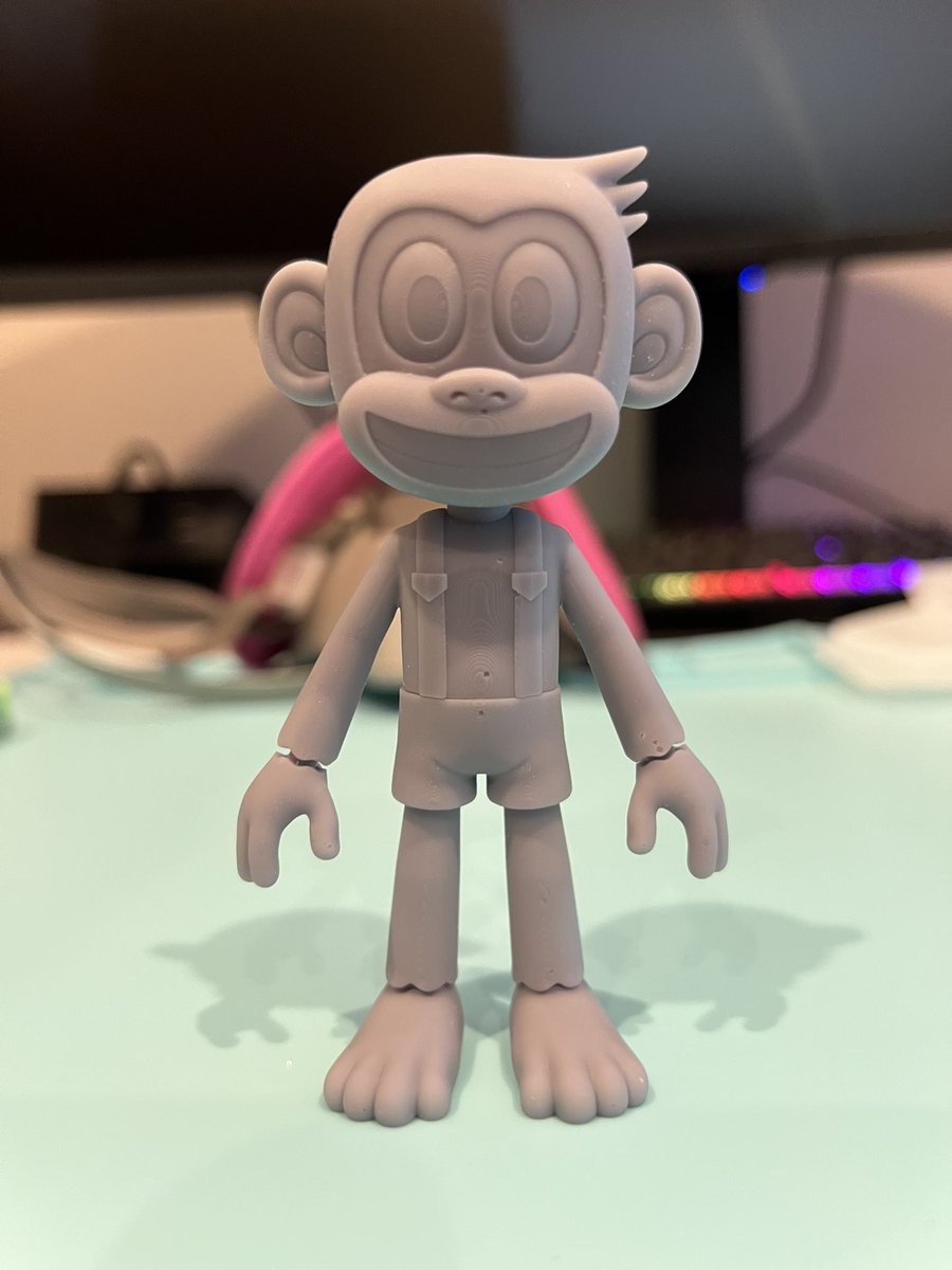 0xBoredDev's tweet image. My very first 3D print came out! Next phase is paint. I have been honestly scared to even attempt printing. I have a vision for what I want to create for the next Happy Ape product, but diving head first into a world of 3D printing and painting had me nervous. I am too small for…