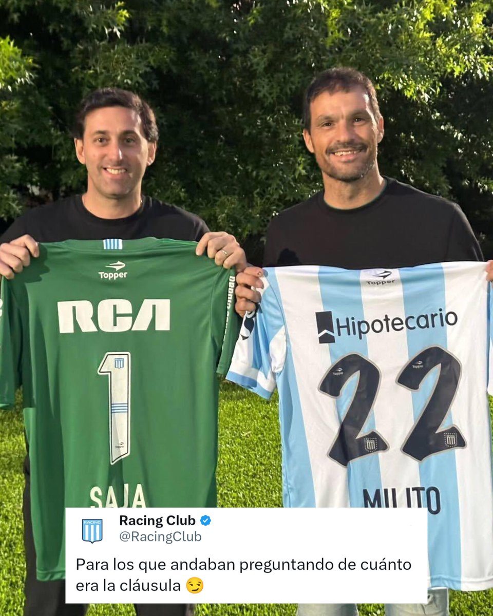 “PARA LOS QUE ANDABAN PREGUNTANDO DE CUÁNTO ERA LA CLÁUSULA”.

👉 La publicación de la cuenta oficial del club tras la renovación de Maravilla Martínez.