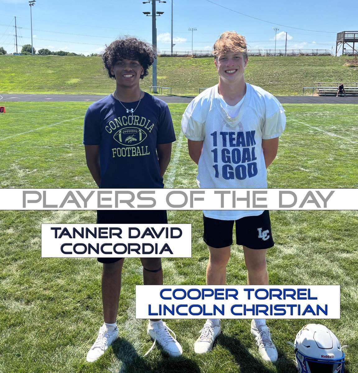 Couple of ballers here!👊👇👇🏈 <a href="/ConcordiaOmaha/">Concordia Omaha</a> 
<a href="/1Team1Goal1God/">Lincoln Christian Football</a> 
#epicfootballcamps
Sponsored by <a href="/GameOne_USA/">Game One</a>