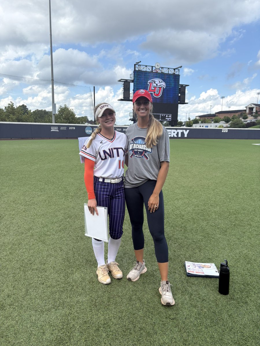 Peyton Clark 2029 (PC) (@4peytonclark) on Twitter photo Liberty was a blast! I loved their atmosphere. Worship music with BP 🙌 It was really an amazing experience. Thank you <a href="/CoachDot_LU/">Dot Richardson</a> , <a href="/SamiFagan/">Sami Fagan</a> , <a href="/coachkfagan/">Kasey Fagan Graham</a> , and <a href="/kickem2theKIRB/">Emily Kirby Nagle</a> for today! Hope to be back!! #GOFLAMESGOGOD
<a href="/unityschultheis/">Unity 14u Schultheis/Johnson</a> <a href="/HayleyEaton14/">Hayley Eaton</a> <a href="/Renee_Barrows/">Renee Barrows</a> Liberty was a blast! I loved their atmosphere. Worship music with BP 🙌 It was really an amazing experience. Thank you <a href="/CoachDot_LU/">Dot Richardson</a> , <a href="/SamiFagan/">Sami Fagan</a> , <a href="/coachkfagan/">Kasey Fagan Graham</a> , and <a href="/kickem2theKIRB/">Emily Kirby Nagle</a> for today! Hope to be back!! #GOFLAMESGOGOD
<a href="/unityschultheis/">Unity 14u Schultheis/Johnson</a> <a href="/HayleyEaton14/">Hayley Eaton</a> <a href="/Renee_Barrows/">Renee Barrows</a>