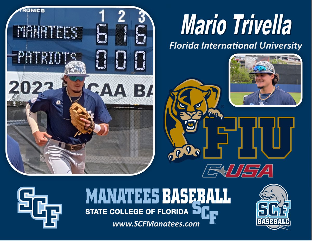 SCFBaseball's tweet image. The @FIUBaseball program is getting a very good shortstop in Mario Trivella!! He will be an exceptional defender for the Panthers & at the plate he will provide some punch to the lineup. Lots of tools in Mario for the Panthers to work with!! Congrats @SCFManatees #TEES