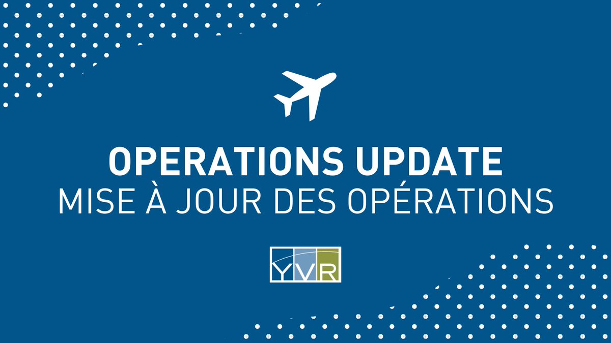 YVRaeroport's tweet image. Peu avant 13 h 30, un incident de sécurité impliquant un petit avion privé dans l’espace aérien près de YVR a entraîné une interruption des arrivées pendant 39 minutes. Les vols ont maintenant repris normalement. Veuillez vérifier le statut de votre vol auprès de votre compagnie…