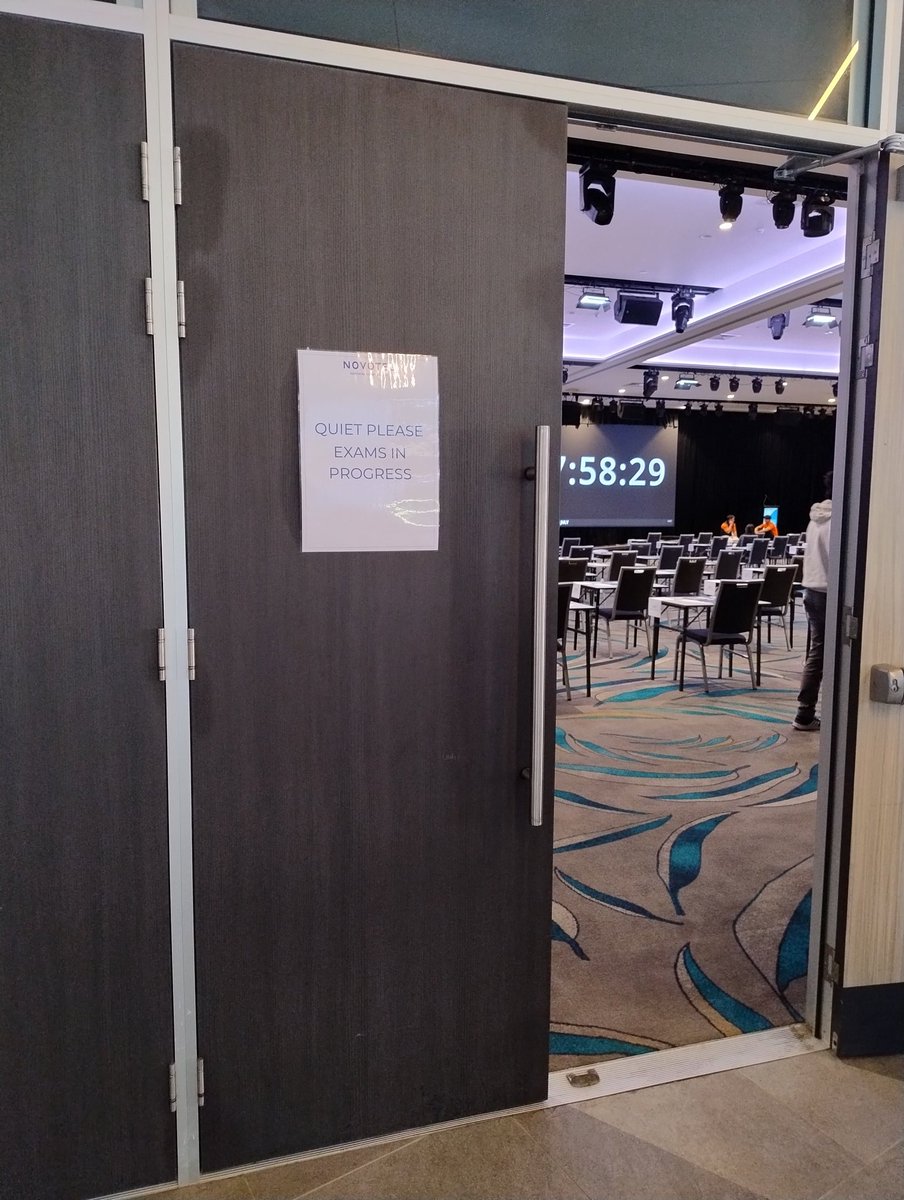 Today's workplace: the International Mathematical Olympiad at the Sunshine Coast Convention Centre - doco shoot in progress!