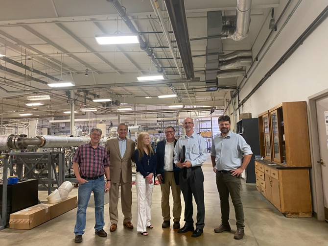TrillumH2Power's tweet photo. Southern Ohio’s economic revitalization is shaped by dedicated collaboration, vision, and grit. Trillium is proud to stand alongside SODI, PORTSfuture and of the regional partners in this collective effort to reindustrialize the PORTS site.

Over the past few years, we’ve built genuine relationships with community members, workers, business owners, and local institutions, anchored in shared purpose and mutual respect.

Looking ahead, we remain focused on growing opportunities, advancing economic development, and helping ensure that the region thrives for decades to come.

Photo: Wiley and Zane Rhodes with Stephanie Howe of OU's Voinovich School and others touring the Corrosion and Multi Phase Technology Center at Russ College of Engineering and Technology in June, 2022.