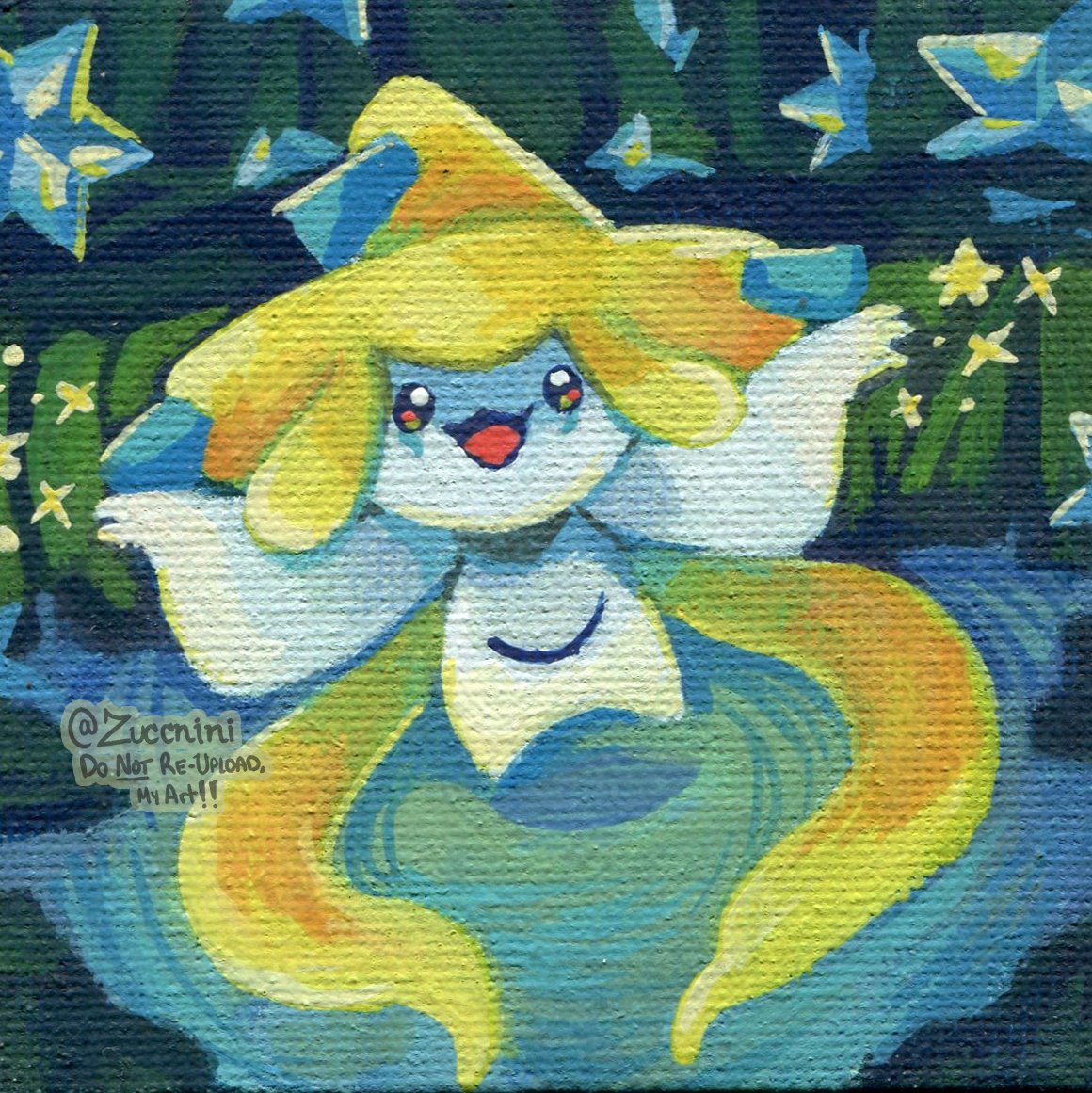 zuccnini's tweet image. 3x3 Mini Paintings - Chikorita, Smoliv, and Jirachi
zuccnini.etsy.com