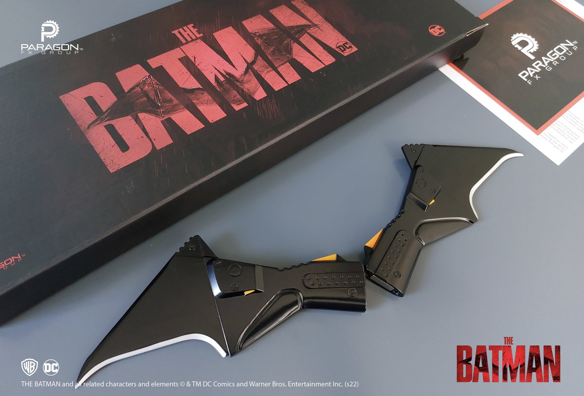 paragonfxgroup's tweet photo. Made from 2.5 lbs of solid metal, this Bat Glyph (or Batarang) from The Batman is a wonderful addition to any collection. Displays in two configurations and works well for cosplay!
https://t.co/ESuZbkzgbD
#propreplicas #movieprops #collectibles #paragonfxgroup https://t.co/VygblbrvuG